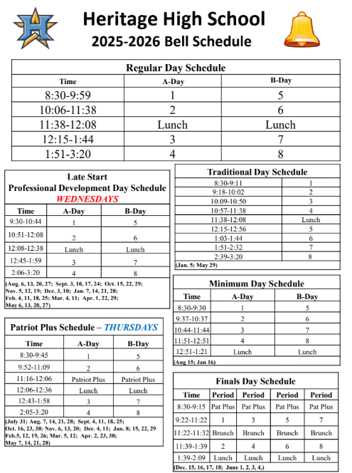 Bell Schedule